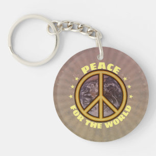 Peace for the World ☮ Keychain