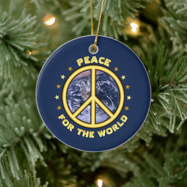 Peace for the World ☮ Ornament (Tree)