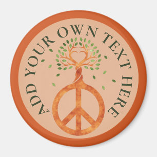 Peace For Trees - Flower Power Heart 1 Magnet