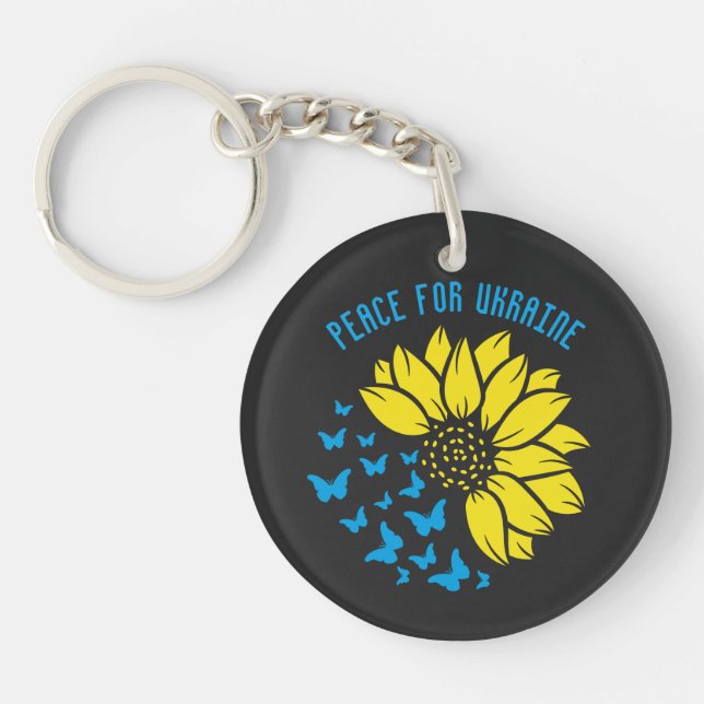 Peace for Ukraine Acrylic Keychain (Front)