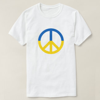Peace for Ukraine Blue Yellow Flag Colors T-Shirt