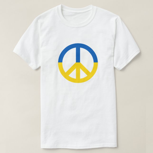 Peace for Ukraine Blue Yellow Flag Colors T-Shirt