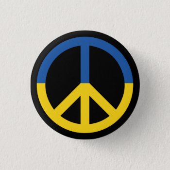 Peace For Ukraine Button by boblet at Zazzle