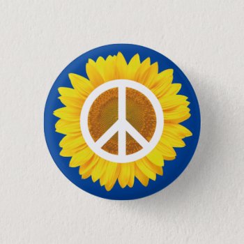 Peace For Ukraine Button by boblet at Zazzle