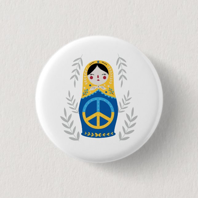 Peace for Ukraine  Button (Front)