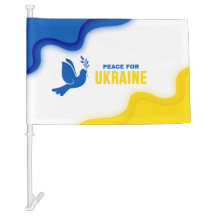 Peace for Ukraine Car Flag