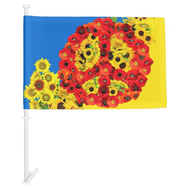PEACE FOR UKRAINE! CAR FLAG (Front)