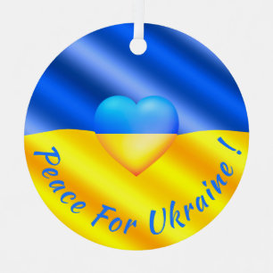 Peace For Ukraine Christmas Ornament Ukraine Flag