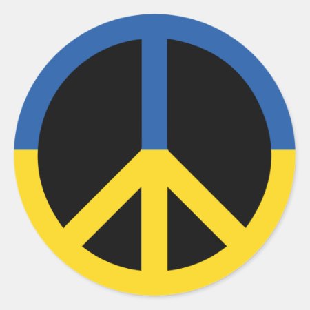 Peace For Ukraine Classic Round Sticker