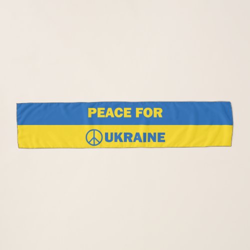 Peace For Ukraine Colors Text Flag Scarf