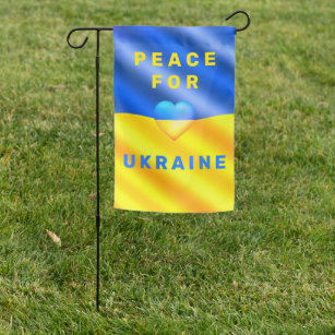 Peace For Ukraine Garden Flag Support Freedom