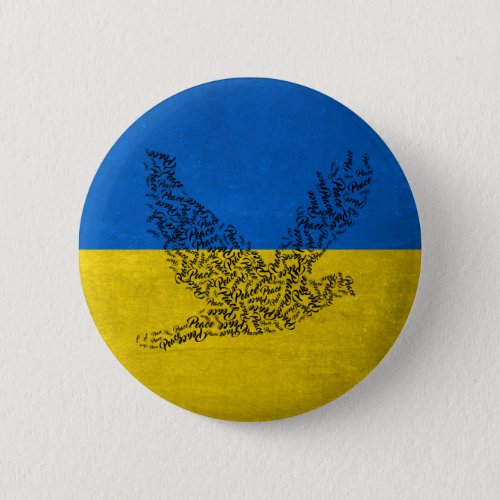 Peace for Ukraine I stand with Ukraine  Button