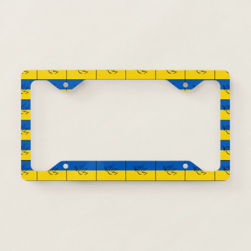 PEACE FOR UKRAINE LICENSE PLATE FRAME