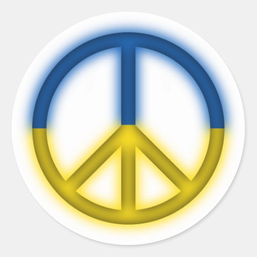Peace For Ukraine Logo Classic Round Sticker