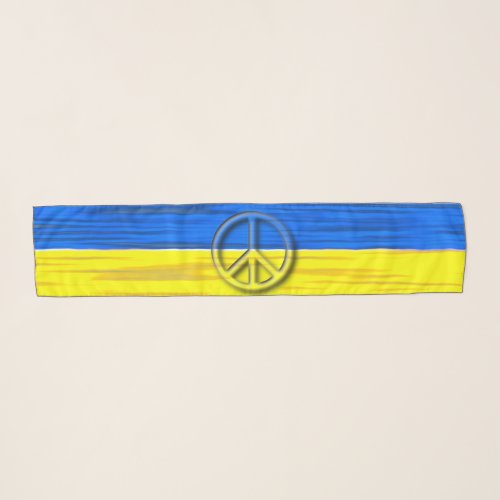 Peace For Ukraine Logo Flag Scarf