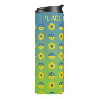 Peace for Ukraine Peace Symbol and Sunflower
