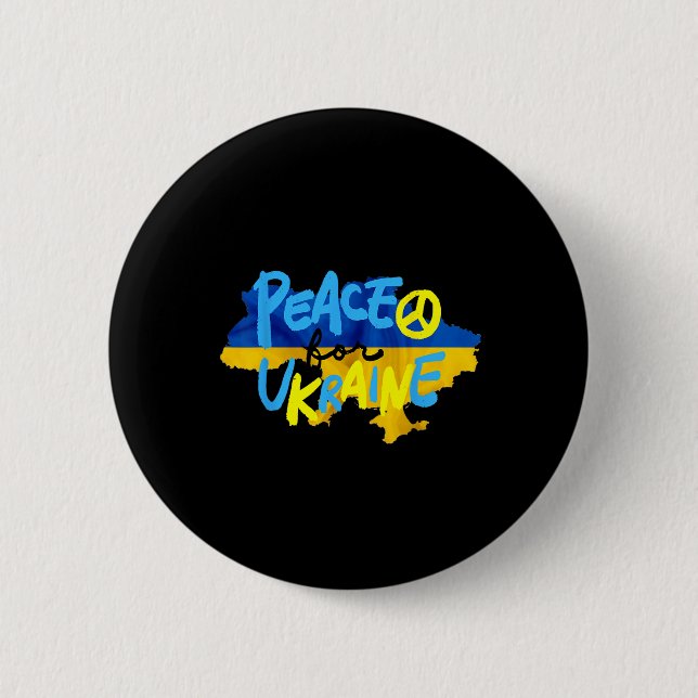 Peace For Ukraine Protect Ukraine Ukraine Support  Button (Front)