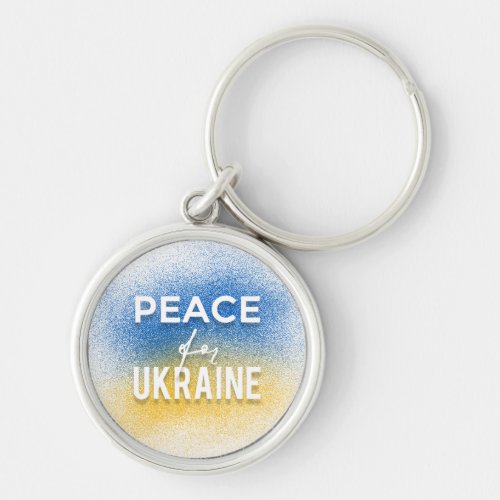 Peace for Ukraine Round Keychain