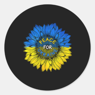 Peace For Ukraine Shirt Ukraine Sunflower Ukrainia Classic Round Sticker