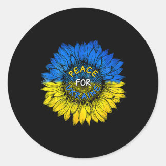 Peace For Ukraine Shirt Ukraine Sunflower Ukrainia Classic Round Sticker