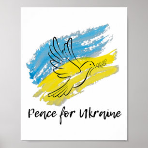 Peace For Ukraine Solidarity Peace Heart Ukrainian Poster