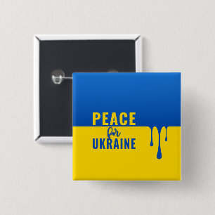 Peace for Ukraine Square Button