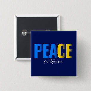 Peace for Ukraine Square Button