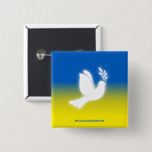 Peace for Ukraine Square Button