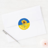 Peace for Ukraine Sunflower Flag Yellow &  Blue Classic Round Sticker (Envelope)