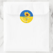 Peace for Ukraine Sunflower Flag Yellow &  Blue Classic Round Sticker (Bag)