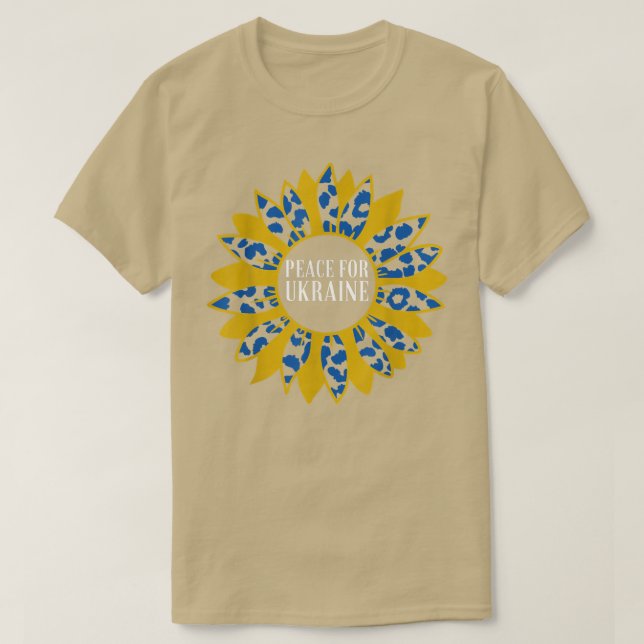 Peace For Ukraine Sunflower I Stand With Ukraine U T-Shirt (Design Front)