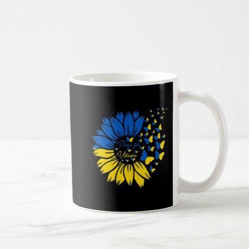 Peace For Ukraine Sunflower Ukrainian Butterfly Uk Coffee Mug