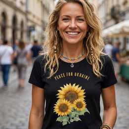 Peace for Ukraine. Sunflowers symbol of Peace. Tri-Blend Shirt
