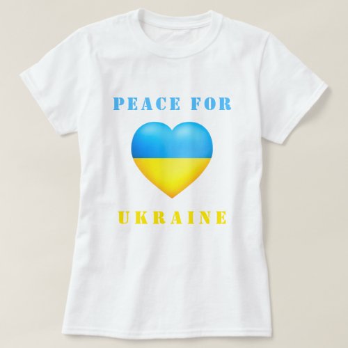 Peace For Ukraine Support T_shirt  Flag Of Ukraine