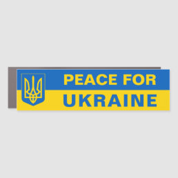 Peace For Ukraine Trident Ukrainian Flag Support Car Magnet