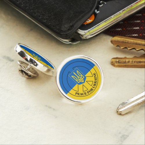 Peace for Ukraine Ukraine Flag Emblem  Lapel Pin