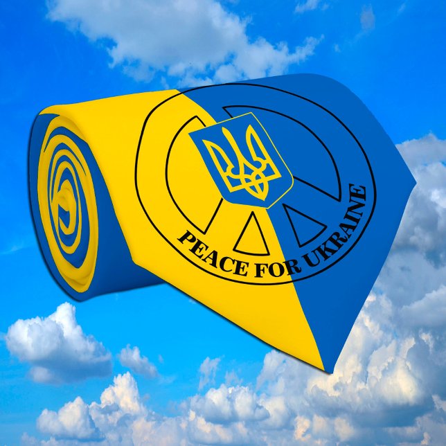 Peace for Ukraine, Ukraine Flag, Emblem  Neck Tie (Creator Uploaded)