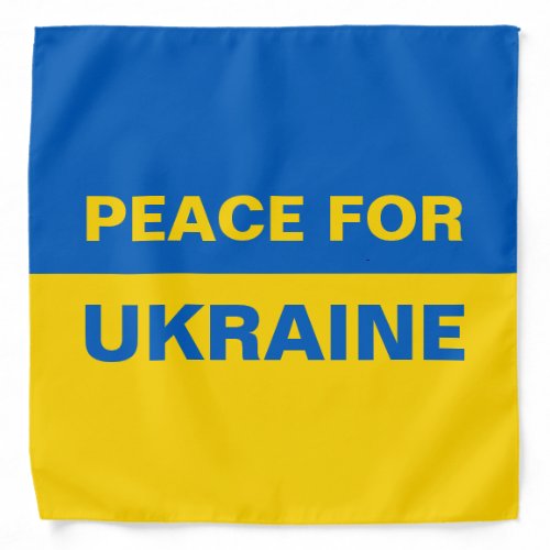 Peace for Ukraine Ukrainian Flag Bandana