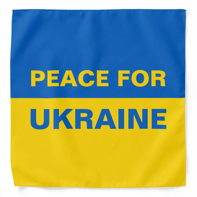 Peace for Ukraine Ukrainian Flag Bandana (Front)