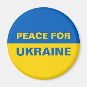 Peace for Ukraine Ukrainian Flag Magnet