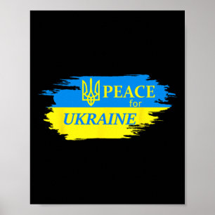 Peace For Ukraine Ukrainian Flag Ukraine Logo  Poster