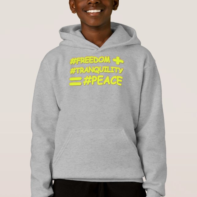 "PEACE FORMULA EQUATION" Cute Design. Buy Now Hoodie (Front)
