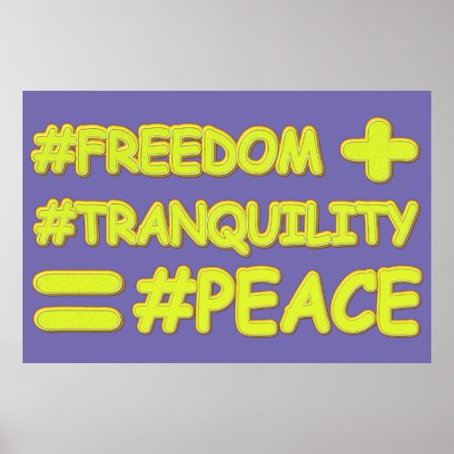 PEACE FORMULA EQUATION Cute Design Buy Now Poster