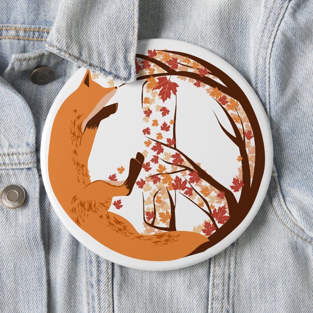 Peace Fox Button (In Situ)