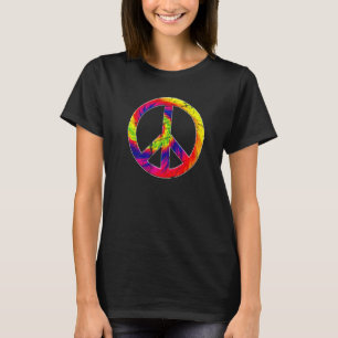 Peace Freedom Unity Colorful Tie Dye Peace Sign T-Shirt
