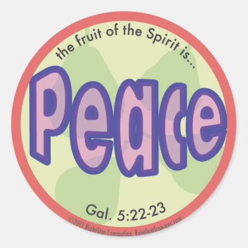 Peace Fruit of the Spirit Spot Sticker