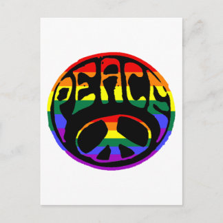 Peace - Gay Flag Postcard