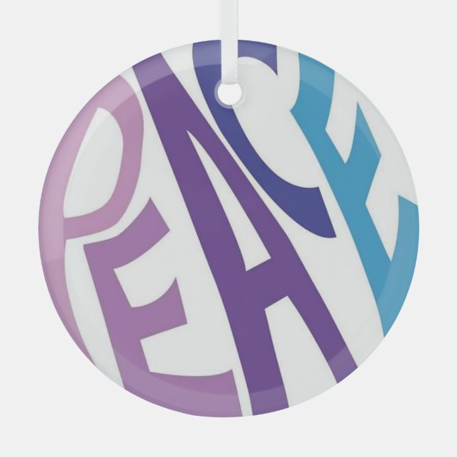 PEACE GLASS ORNAMENT (Front)