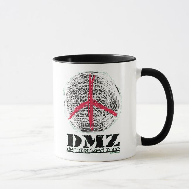 Peace Globe No War No Hate Demilitarized Zone DMZ  Mug (Right)