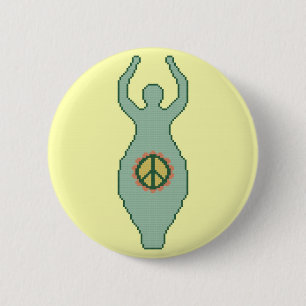 Peace Goddess Button